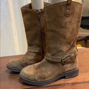 Zara Girl Brown Suede Riding Boots